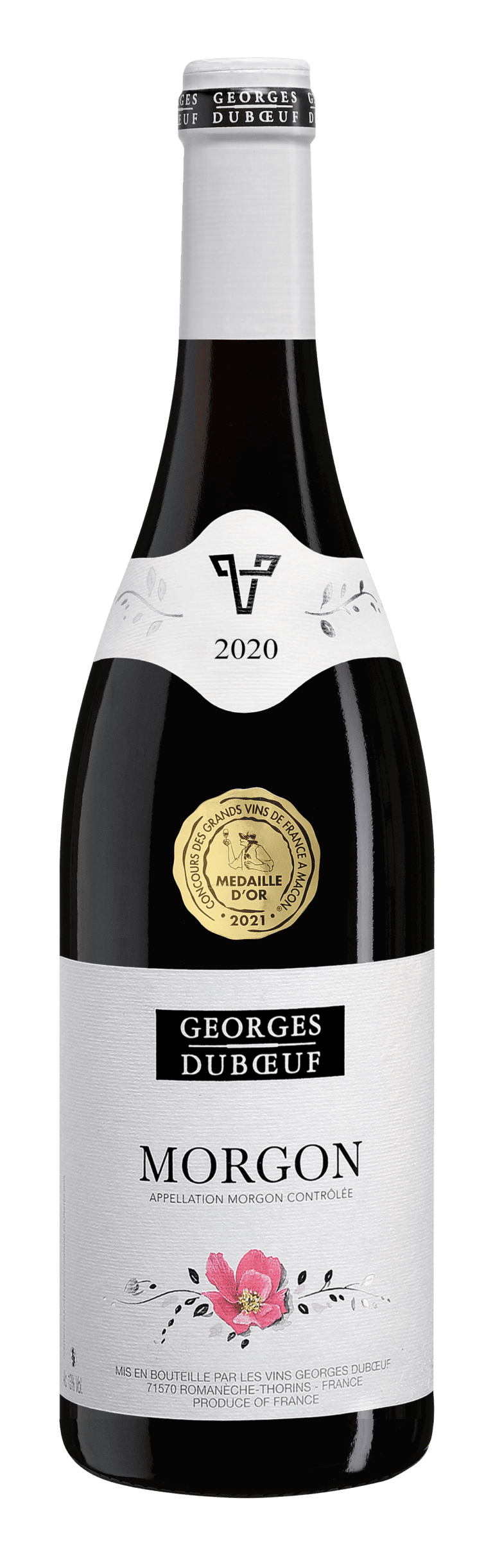 Morgon Sélection Georges Duboeuf 2020 Médaille d'Or Concours des Grands Vins de France à Mâcon 2019